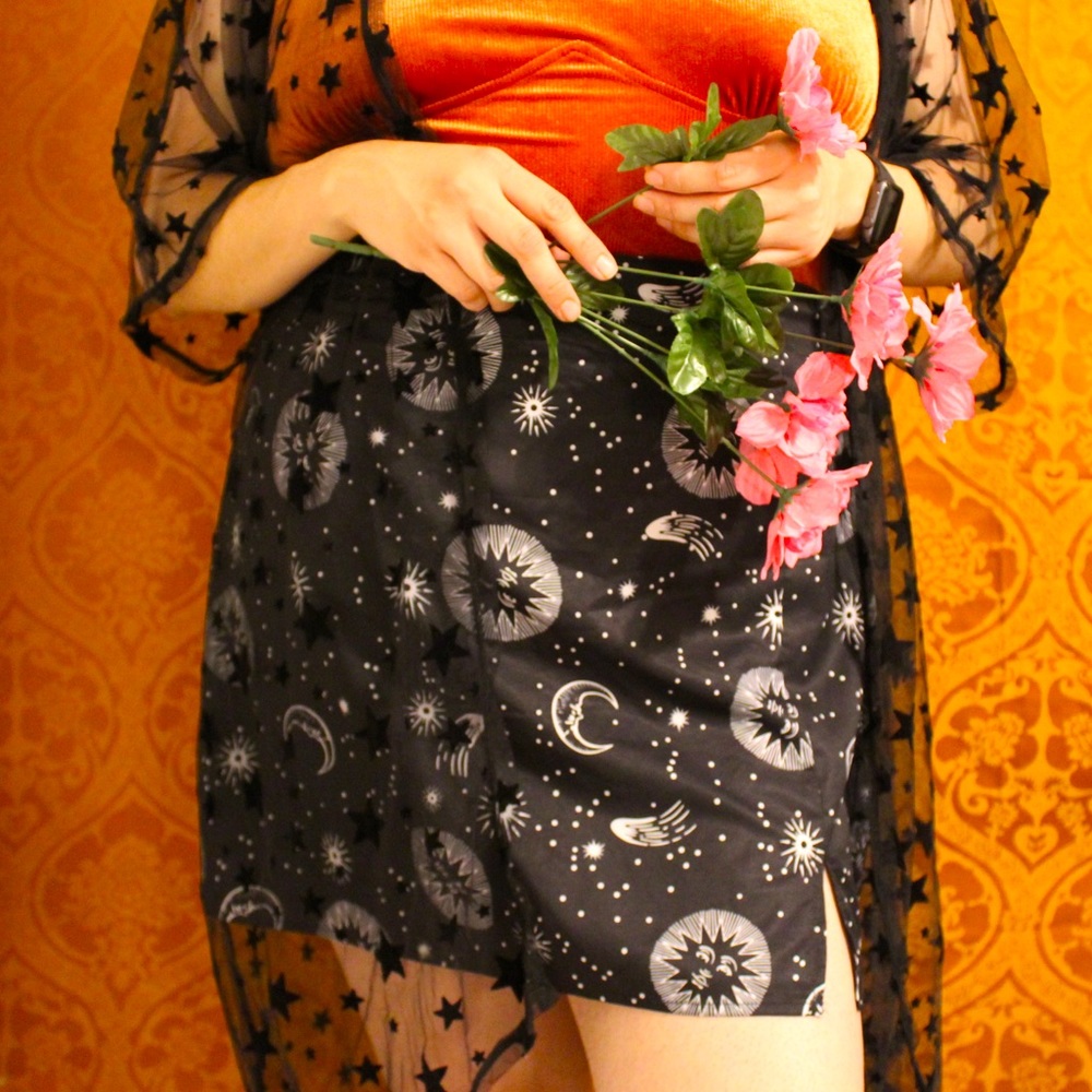 Plus Size Sun and Moon Skirt